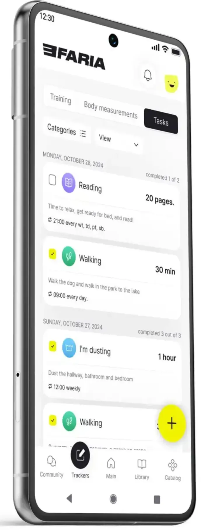 EFARIA — трекер привычек и фитнеса